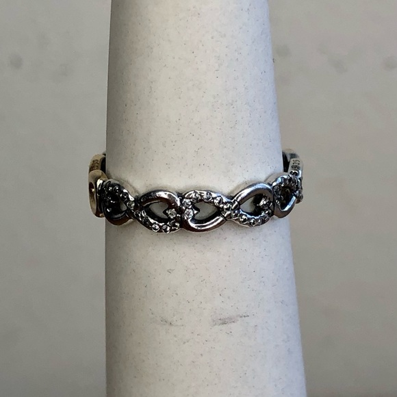 S⭕️LD‼️Pandora Infinite Love Ring Two Tone Size 7/54 - Picture 5 of 10
